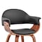 Armen Living Adalyn Black Faux Leather and Walnut Wood Dining Room Accent Chair LCADCHWABL - alternate 11